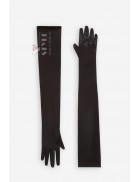 Длинные черные перчатки UF1179