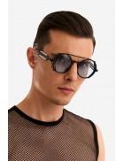 Men's & Women's Futuristic Cyberpunk Blue Glasses + Pouch