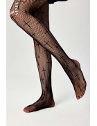 Колготки-сетка с крестами KC4159