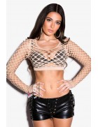 Топ-сетка телесного цвета KC2213