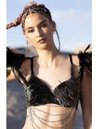 Фестивальный бралетт с шипами X2315