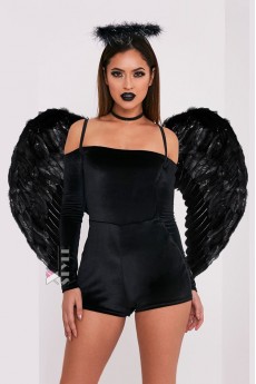 Большие черные крылья ангела CC031