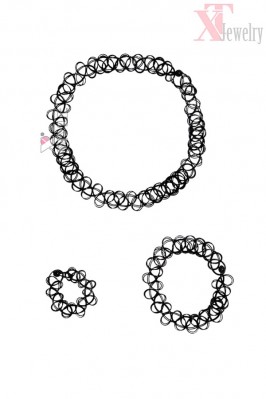 Ожерелье-чокер с браслетом и кольцом XJ7002
