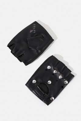 Мужские кожаные перчатки без пальцев XT184