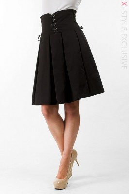 X-Style High Waist Corset Look Skirt