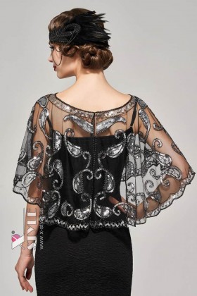 Мантия-шаль с пайетками в стиле Гэтсби