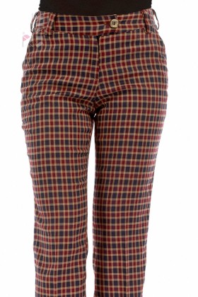 Брюки женские в клетку X8050