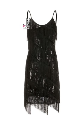 Карнавальний костюм у стилі Гетсбі (сукня, капелюх, намисто)