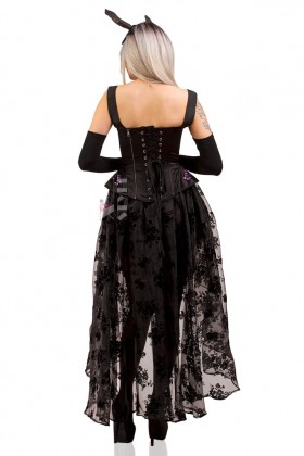 Корсет с вышивкой и баской X1165