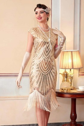 Длинные атласные перчатки цвета шампань