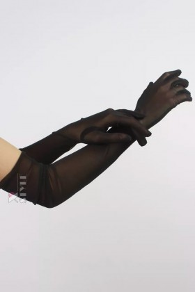 Long Transparent Micro Mesh Gloves