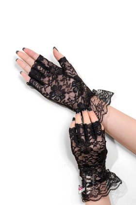 Ажурные перчатки без пальчиков UF224