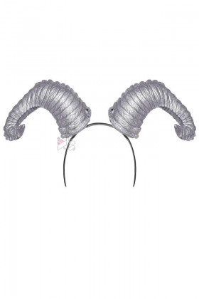 Серебристые рога на обруче Cosplay Couture