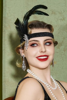 Повязка с перьями в стиле 20-х