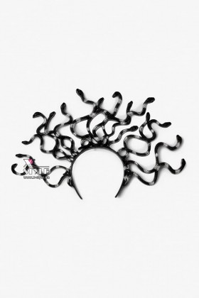 Корона со змеями на обруче Black/Silver