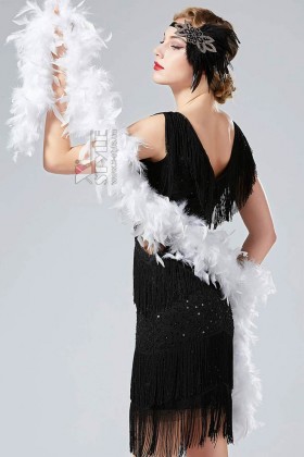 Белое пышное боа Premium U4216