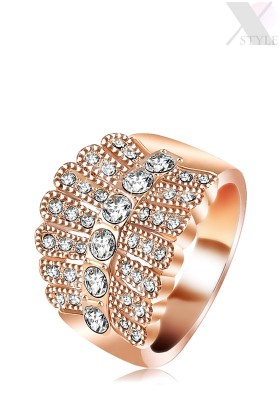 Кольцо с розовой позолотой XJ8176
