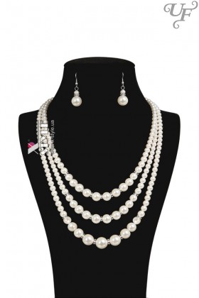 Жемчужное ожерелье и серьги UF-Vintage