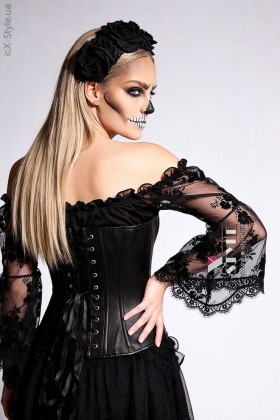 Костюм у стилі Halloween (корсет, блуза, обруч)