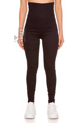 Черные облегающие треггинсы с молнией