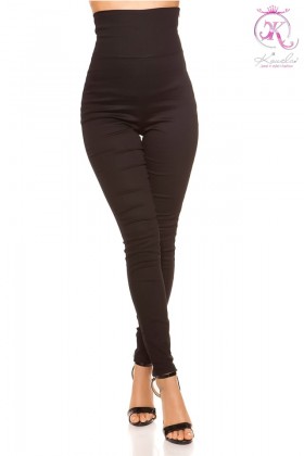 Черные облегающие треггинсы с молнией