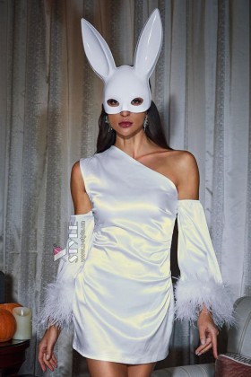 Маска кролика белая CC1092