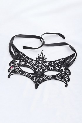 Ажурная маска с ушками и чокер