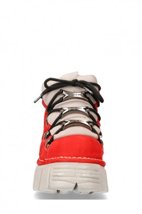 Red Nubuck Platform Sneakers N4009