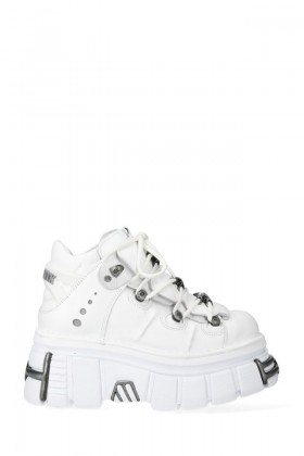 Білі шкіряні кросівки на платформі NAPA BLANCA TOWER