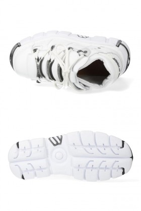 Белые кожаные кроссовки на платформе NAPA BLANCA TOWER