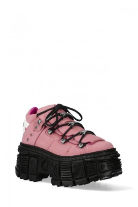 NOBUK ROSA Nubuck Platform Sneakers