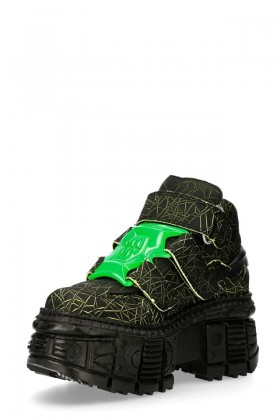 TANK VERDE Chunky Platform Leather Sneakers