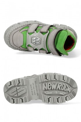 VERDE FLUOUR Chunky Leather Platform Sneakers