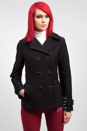 Двубортное демисезонное полупальто X4037