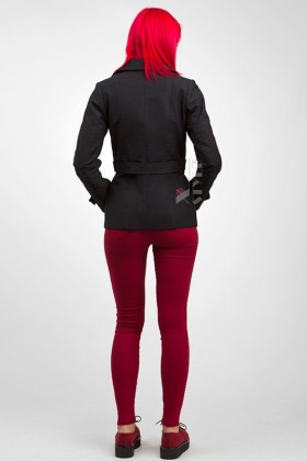 Двубортное демисезонное полупальто X4037