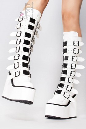 Demonia Swing Plates High Platform Boots