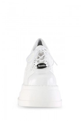 Demonia White High Platform Sneakers