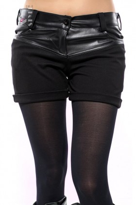 Шорты с отделкой из кожи X-Style