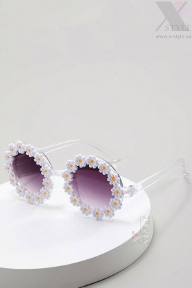 Girl's Daisies Round Sunglasses