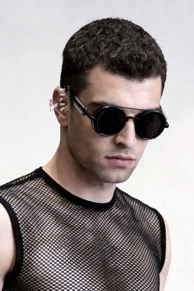 Men's & Women's Fashion Round Sunglasses with Springs + Pouch