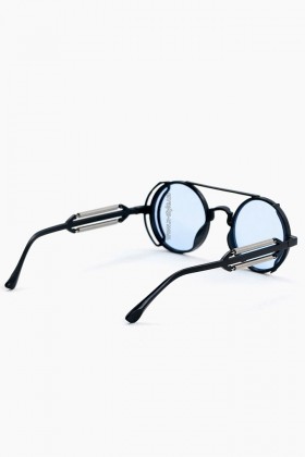 Мужские и женские очки Futuristic Cyberpunk Blue + чехол