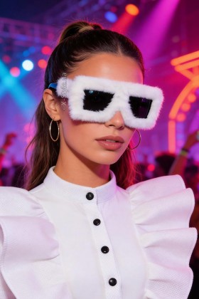 Фестивальні окуляри з хутром X5166