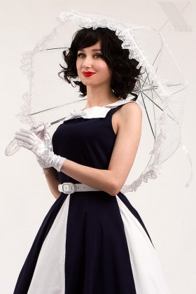 Белый ажурный зонт X02014