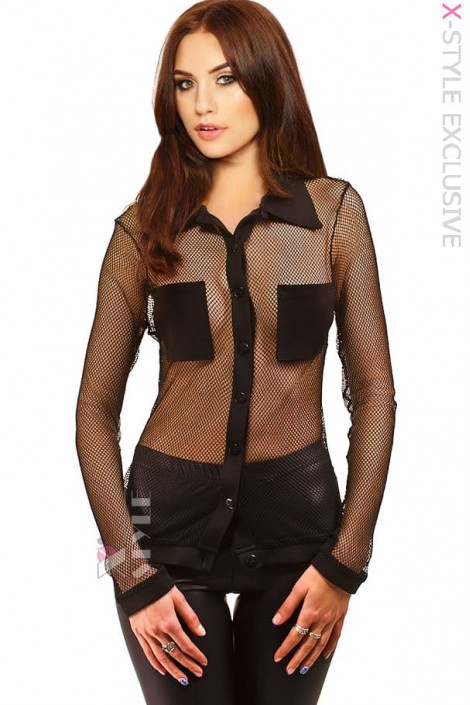 Рубашка женская в сетку X-Style (103013)