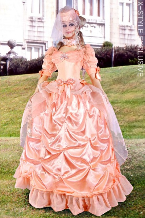 Бальное Викторианское платье 2 пол. 19 ст. (125027r)