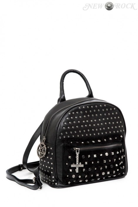 New Rock Leather Studded Backpack (301095)
