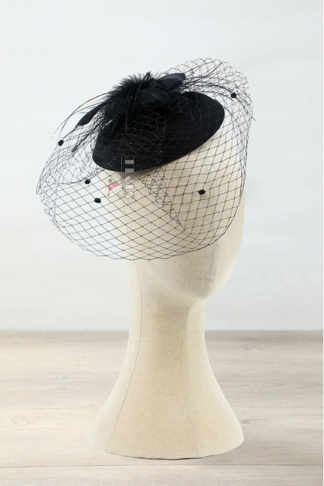Шляпка с вуалью в стиле Гэтсби (502017)