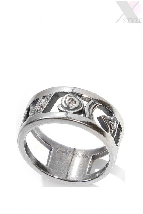 Ювелирное кольцо с серебрением и Сваровски XJ212 (708212)