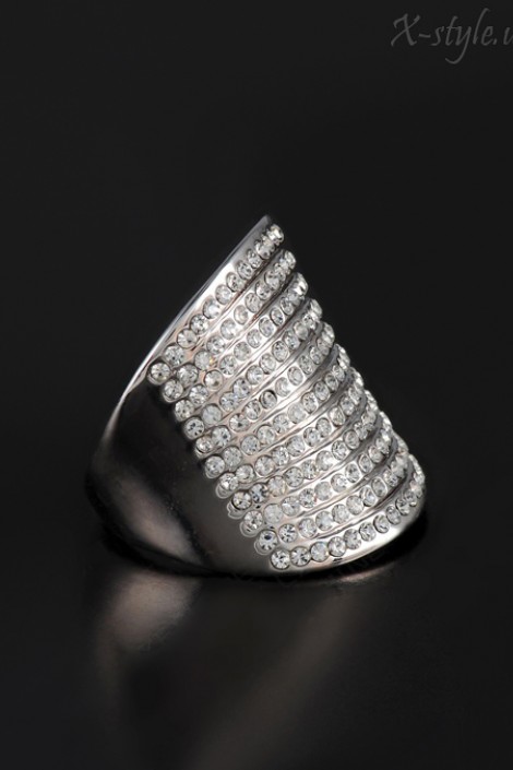 Широкое кольцо с кристаллами (708146)