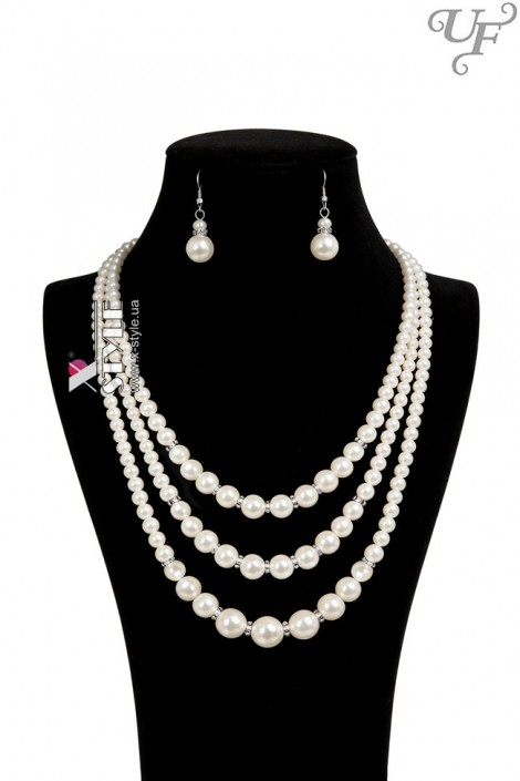 Жемчужное ожерелье и серьги UF-Vintage (713044)